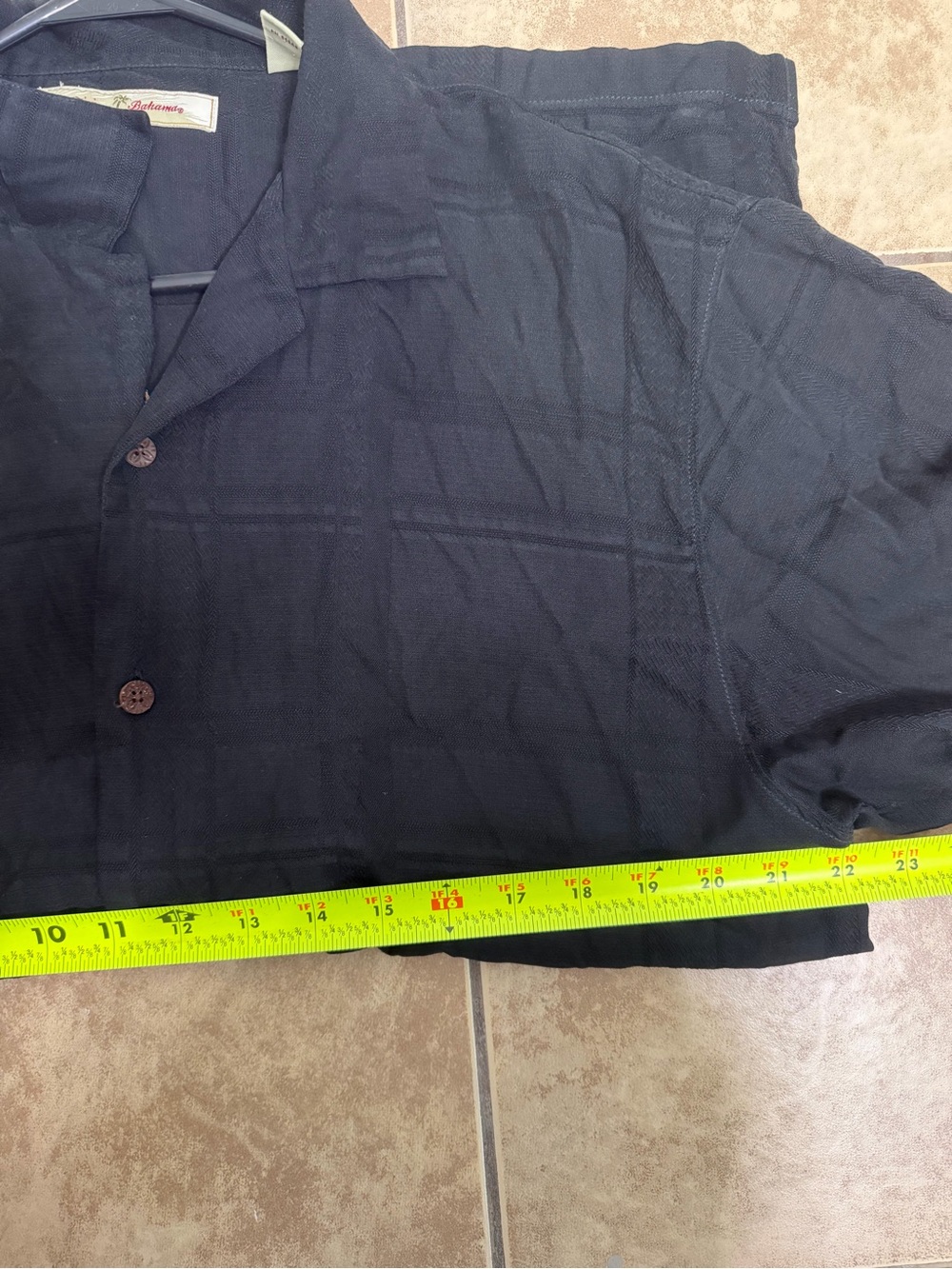 Tommy Bahama Silk Final Shake Down Embroidered Shirt Black Vacation Cruise Sz L - Picture 7 of 7